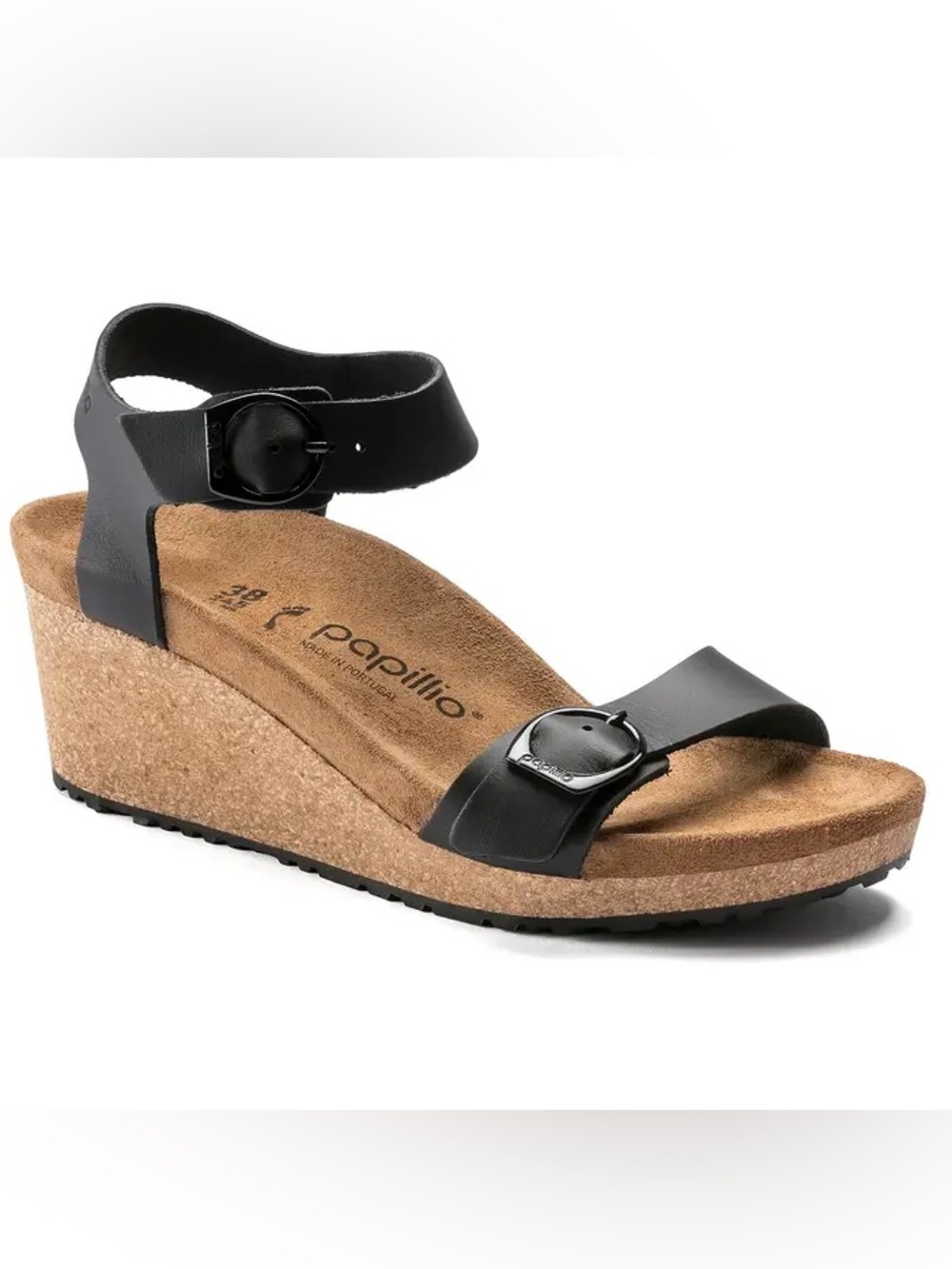 Papillio by Birkenstock Soley Wedge Sandal Black Wedge Sandals size 40